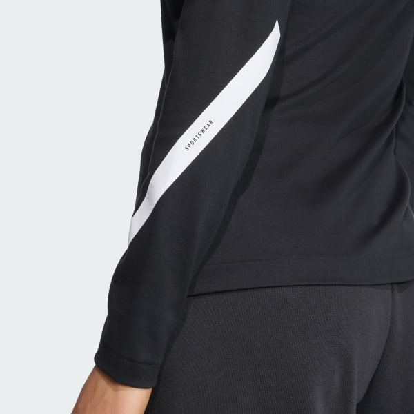adidas Z.N.E. Long Sleeve Tee - Black | Free Shipping with adiClub