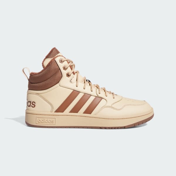 Beige Hoops 3.0 Mid Lifestyle Basketball Classic Fur Lining Winterized Shoes