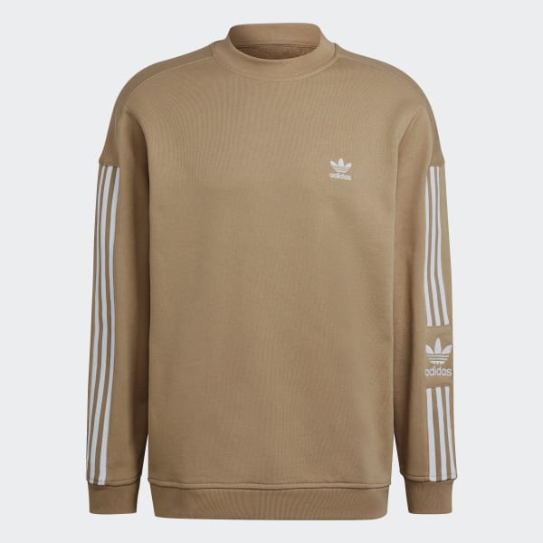 Beige Adicolor Classics Lock-Up Trefoil Crewneck Sweatshirt