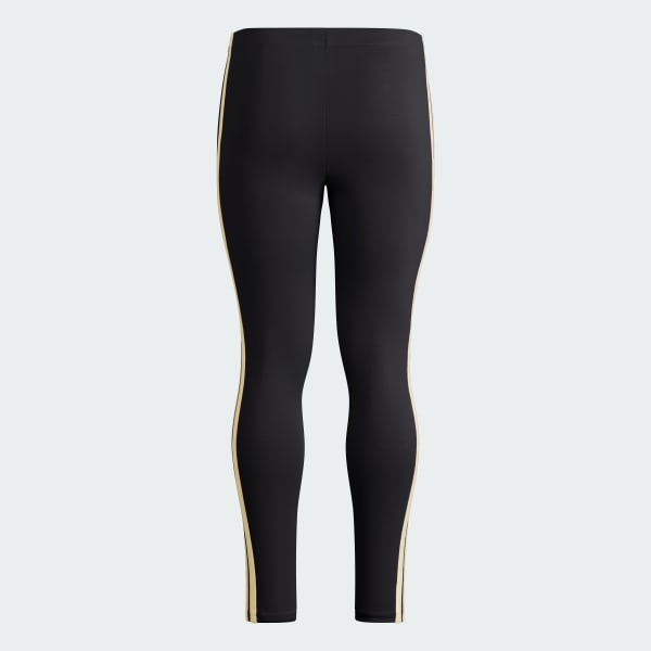 Black Washington Essentials 3-Stripes Cotton Leggings