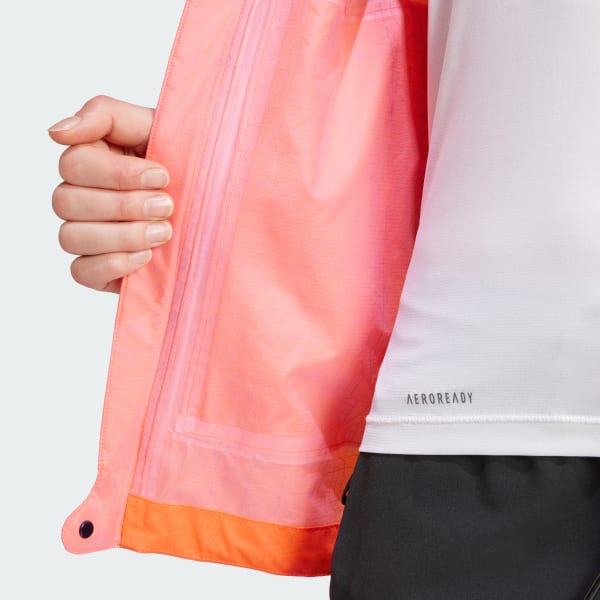 【美品】adidas climaproof レインウェア Mサイズ adidas climaproof レインウェア Mサイズ ネイビー/レッド 男女