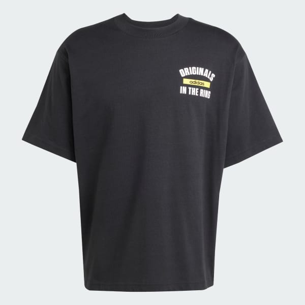 Negro Polo adidas Originals In The Ring Estampado