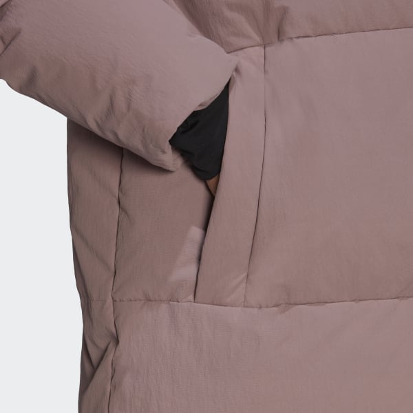 Fioletowy Big Baffle Down Coat UB164