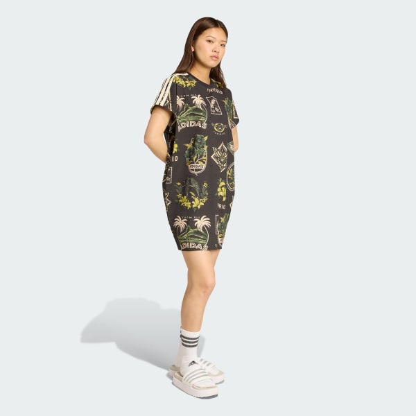 cerná Šaty adidas X FARM Commercial