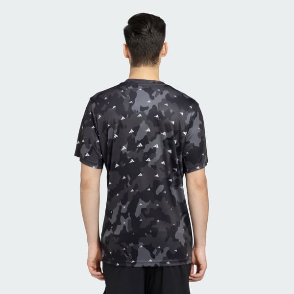 Black TRAINING ESSENTIALS BIG LOGO TEE