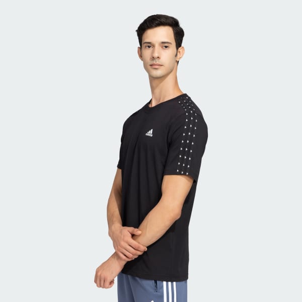 Black adidas 3 Stripes Tee