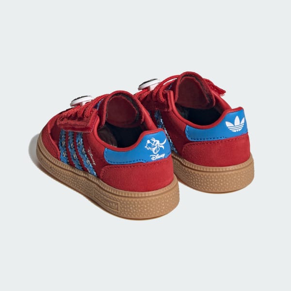 Rosso SCARPE DA PALLAMANO ADIDAS DISNEY SPEZIAL PRATICA CHIUSURA CON LACCI ELASTICIZZATI