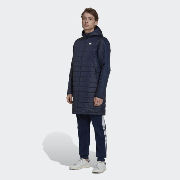 Blauw Gevoerde Jas O7453