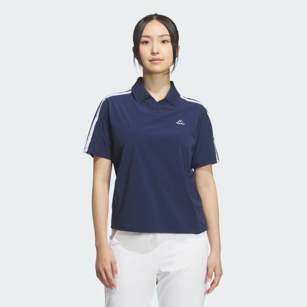 ブルー スリーストライプス ウーブン 半袖シャツ