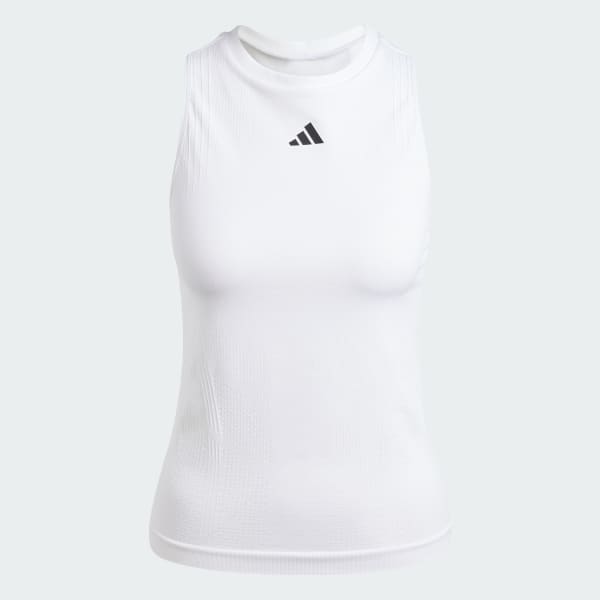 White Tennis Pro AEROREADY Seamless Y-Tank Top