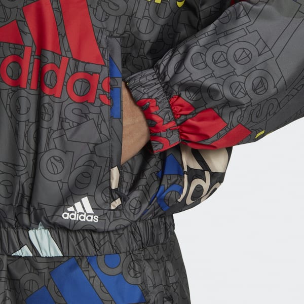 Gra Essentials Multi-Colored Logo Loose Fit Windbreaker CO787
