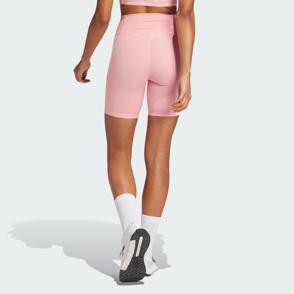 Pink Optimé Essentials Stash Pocket 7-Inch Short Leggings