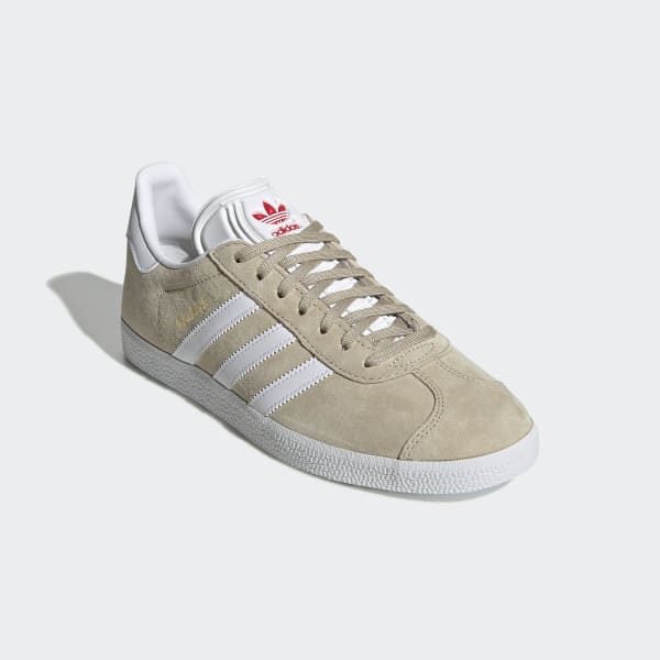 beige adidas gazelle trainers