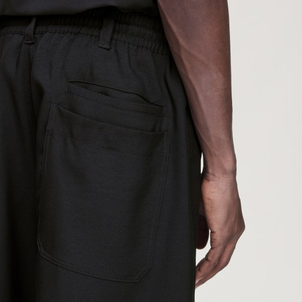 adidas Y-3 SPORT UNIFORM PLEATED SHORTS - Black | Free Shipping