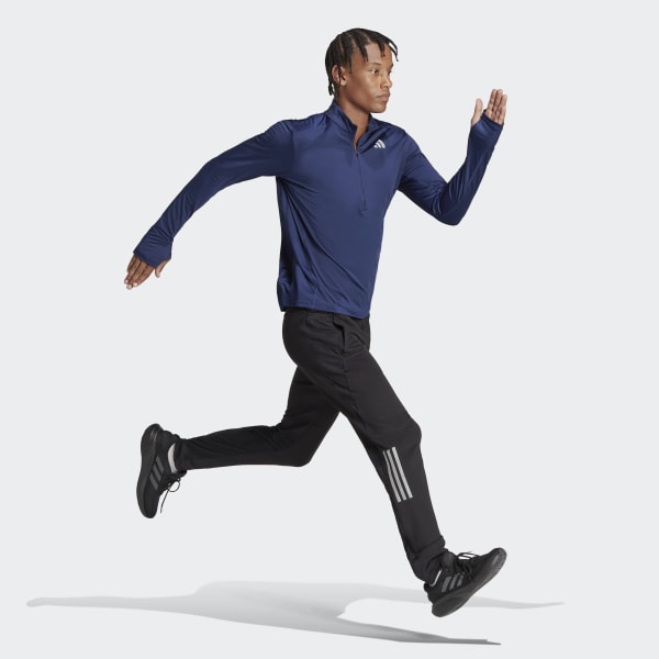 adidas Own the Run 1/2-Zip Tee - Blue | Men's Running | adidas US