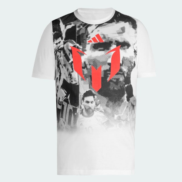 Blanco Playera Messi Fútbol Icon Estampada