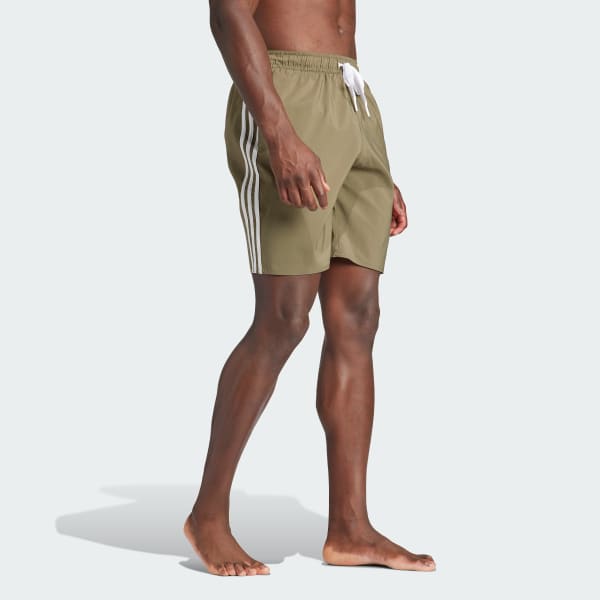 adidas 3 Stripes CLX Swim Shorts Green Men s Swim adidas US