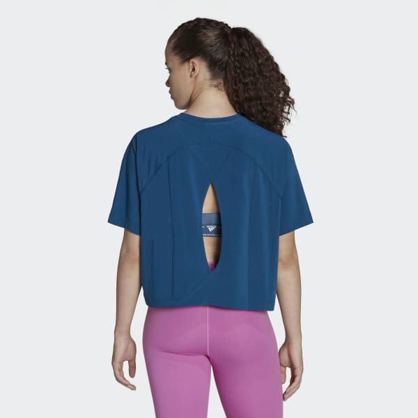 Blau AEROREADY Wrap-Back T-Shirt GR591