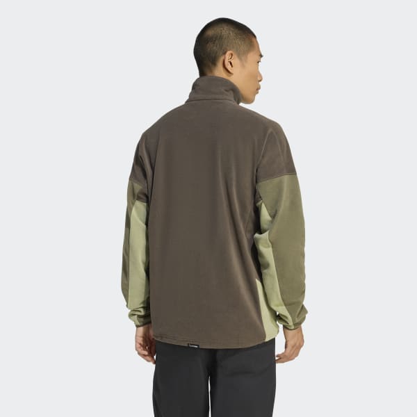 mer★ adidas Terrex Multi Climawarm Fleece Anorak - Green | Free