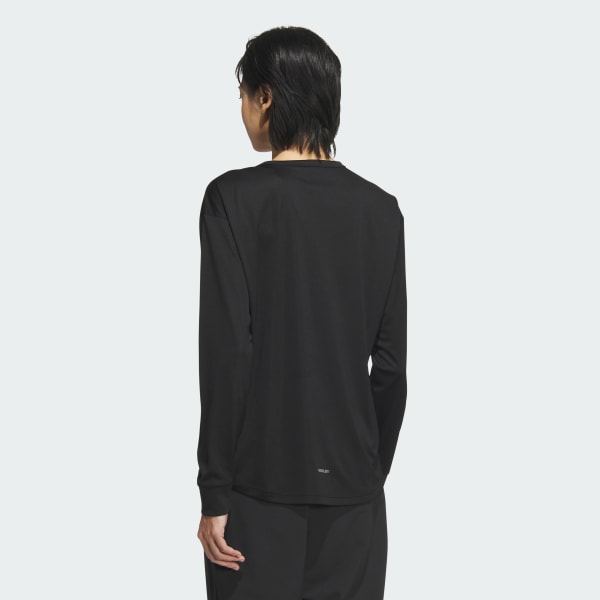 ブラック 長袖 グラフィックTシャツ