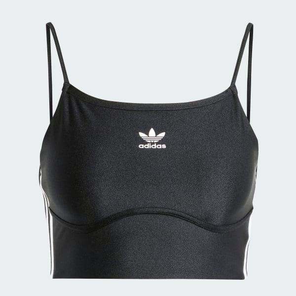 Black 3-Stripes Bra Top