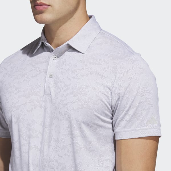 Wit Textured Jacquard Golfpolo