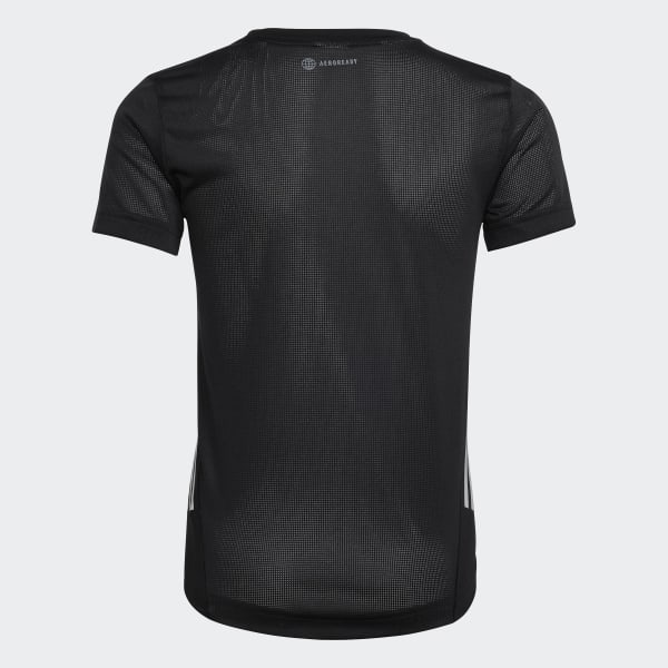 Svart Running AEROREADY 3-Stripes Tee
