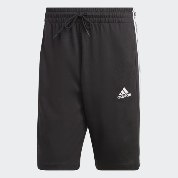 adidas Essentials Single Jersey 3-Stripes Shorts - Black | adidas Australia