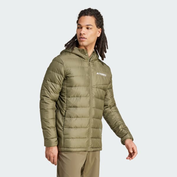 Green Terrex Multi Light Down Hooded Jacket
