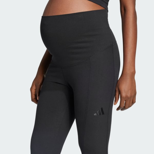 adidas Rib High-Waist 7/8-Leggings – Umstandsmode Schwarz