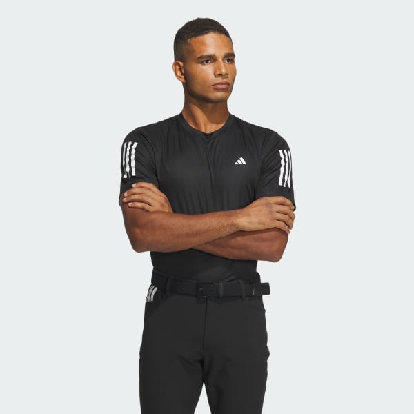 สีดำ เสื้อยืดคอกลม AEROREADY 3-Stripes