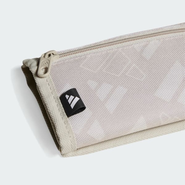 Beige Linear Print Wallet
