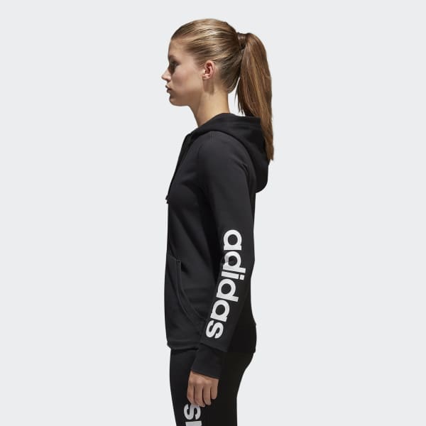 adidas women's essentials linear full zip hoodie