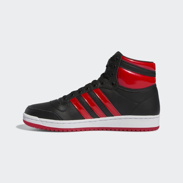 high top red and black adidas