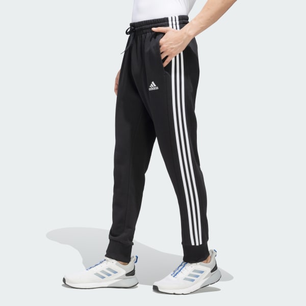 adidas 3-Stripes French Terry Pants - Black | adidas India