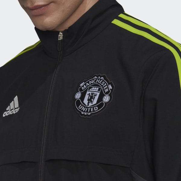 Svart Manchester United Condivo 22 Presentation Jacket