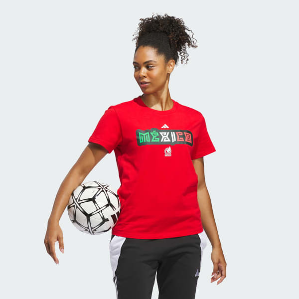 adidas FIFA World Cup™ 26 Mexico Home Graphic Tee - Red | Free