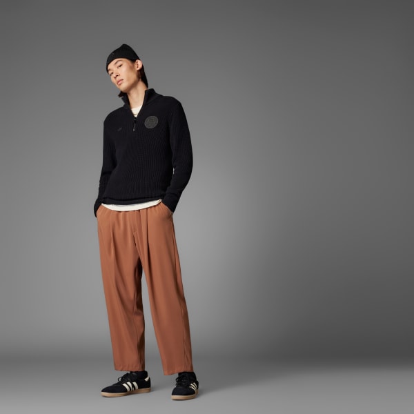 adidas Germany Anniversary Half-Zip Knit Sweatshirt - Black adidas Germany Anniversary Half-Zip Knit Sweatshirt - Black
