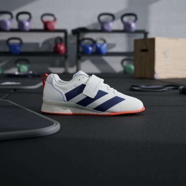 White Adipower Weightlifting 3 Shoes