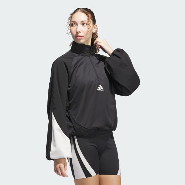 adidas Basketball Half-Zip Pullover - Black | Free Shipping with