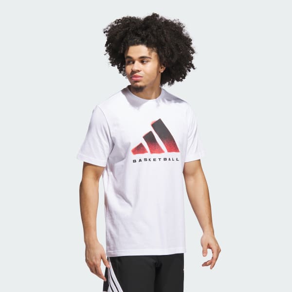 White adidas Basketball Graphic Tee