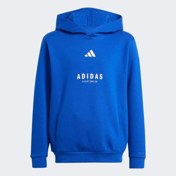 adidas ALL SZN Graphic Hoodie Kids - Blue | Free Shipping