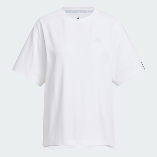 ホワイト エッセンシャルズ プラス スモールロゴ ルーズフィット半袖Tシャツ