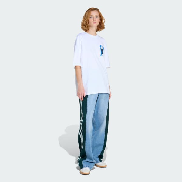 adidas Originals Athletic Dept Denim Firebird Pants - Blue