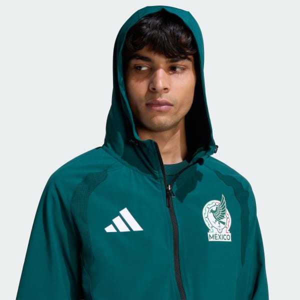 adidas Mexico Tiro Travel Full Zip Windbreaker - Green | Free