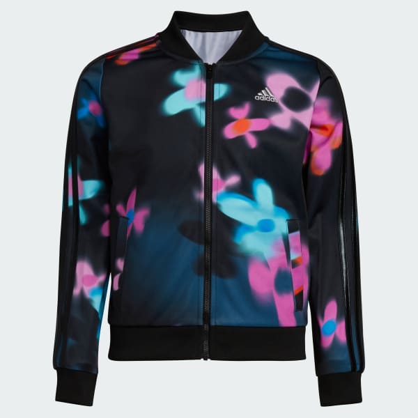 adidas Allover Print 3 Stripes Tricot Jacket Black Free Shipping with adiClub adidas US