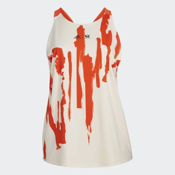 Bezowy adidas x Thebe Magugu Tennis New York Y-Tank Top (Plus Size) MLQ31