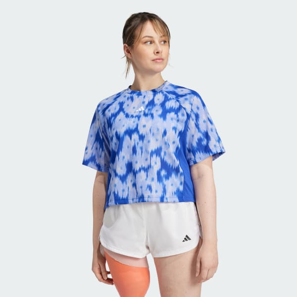 Blue Train Essentials Allover Print Flower Tie-Dye Tee
