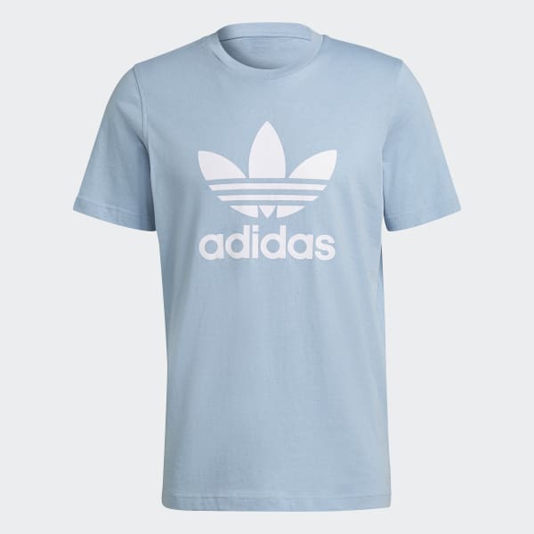 Blue adidas trefoil shirt top