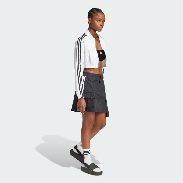 Black Cargo Mini Skirt
